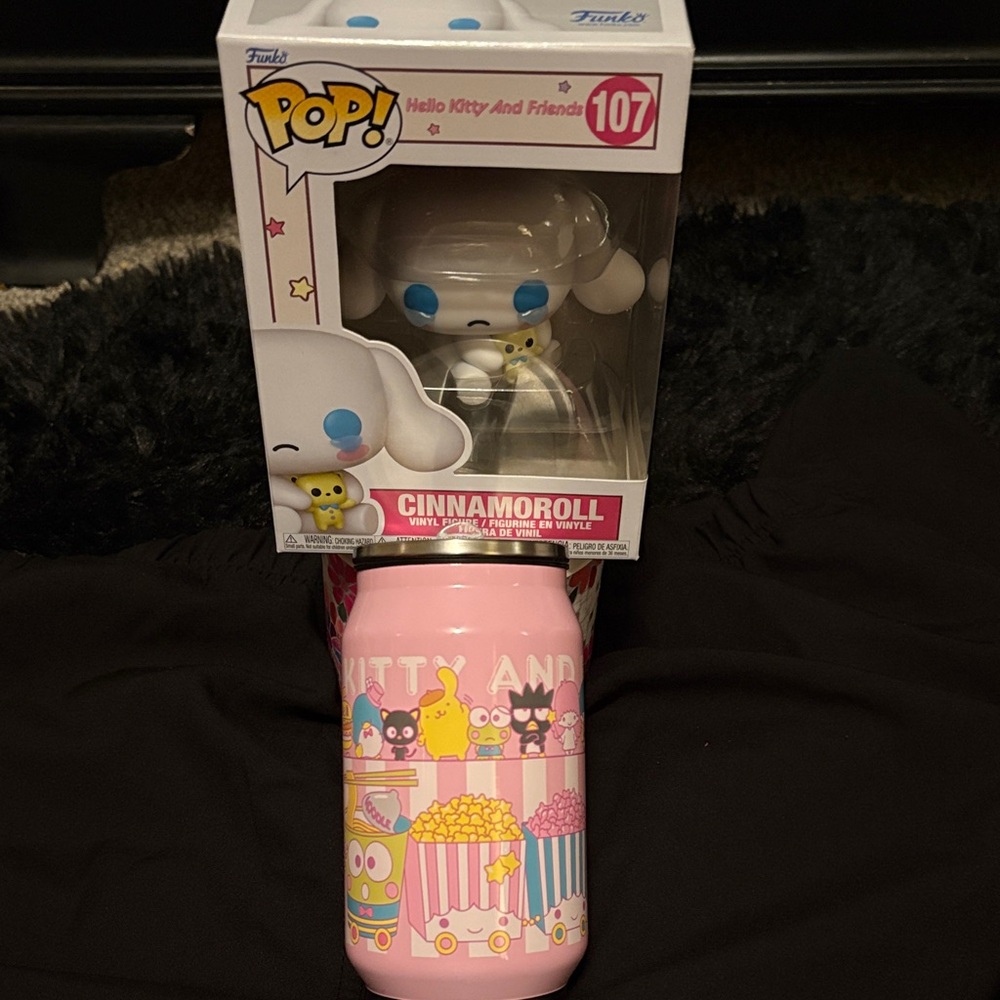 Funko Cinnamoroll Pop with Pink hello kitty and friends Tumbler